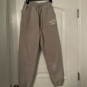 White Fox joggers in light grey